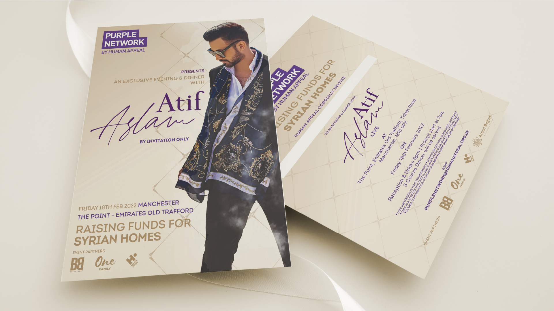 Atif Aslam charity event invite